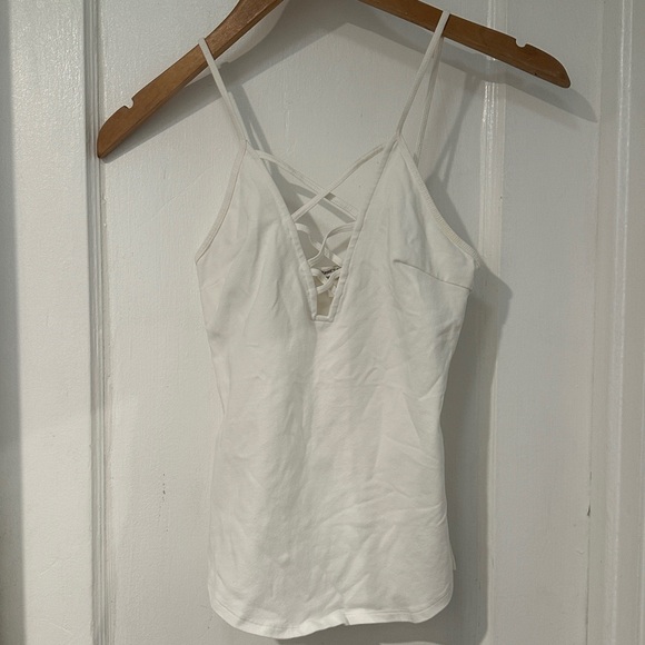 Sexy White Criss cross top by Express - Picture 1 of 5